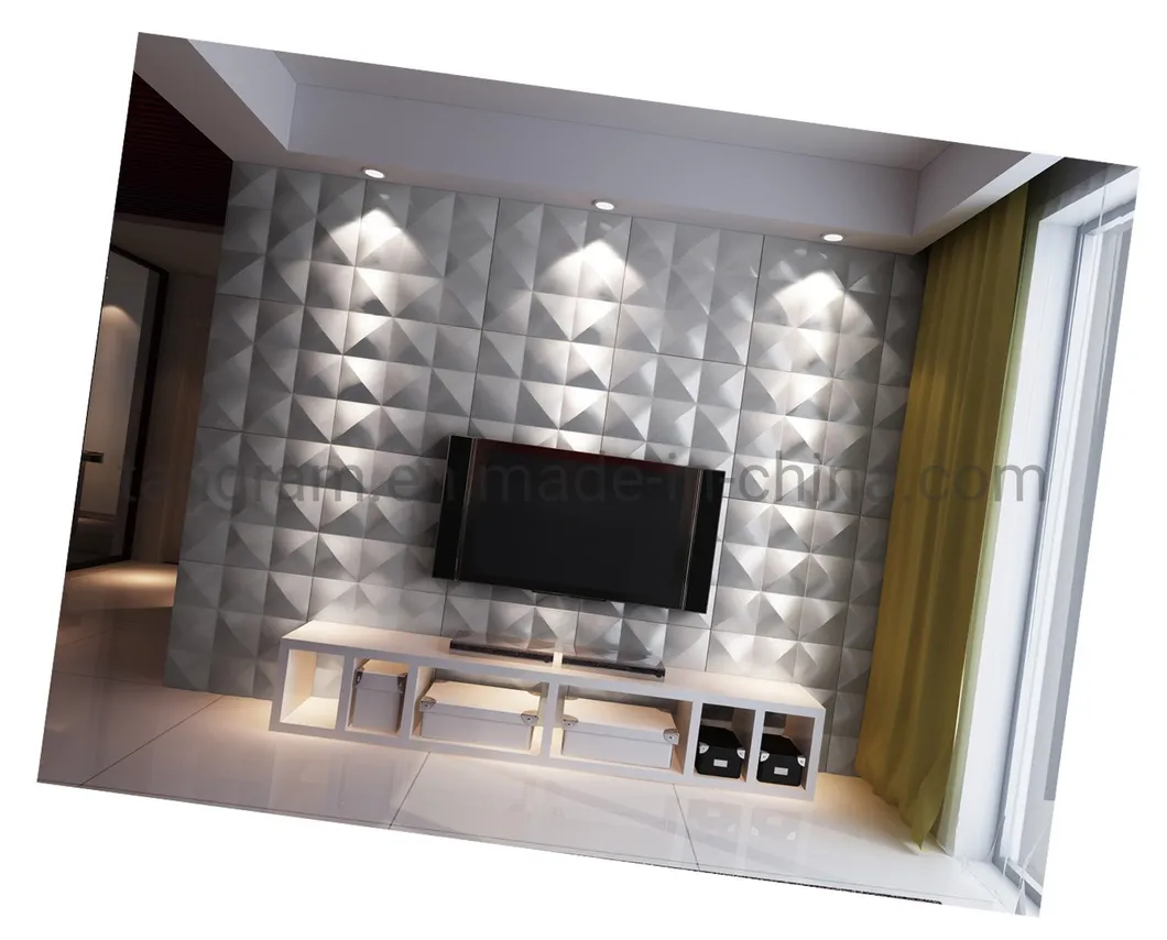 15mm Thickness 3D Leather Wall Panel for Interior Wall Decoration
