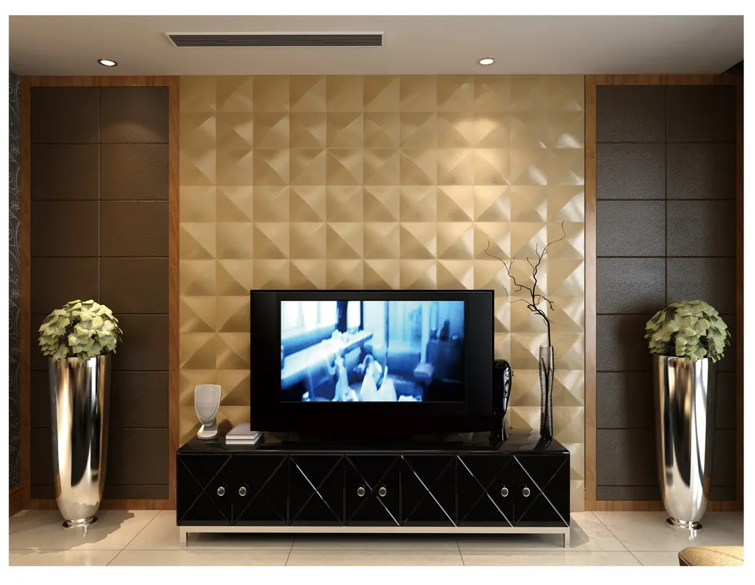 15mm Thickness 3D Leather Wall Panel for Interior Wall Decoration