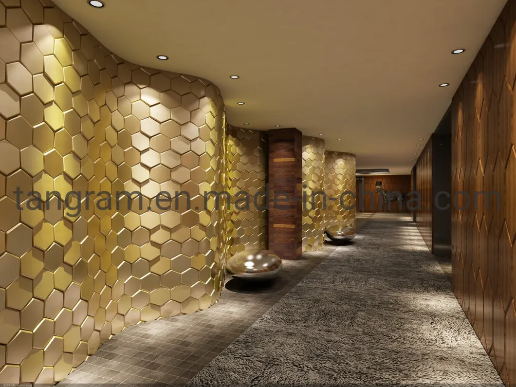 3D Hexagon Mosaic, Modern Pattern Mosaic Tile, Leather Wall Panel