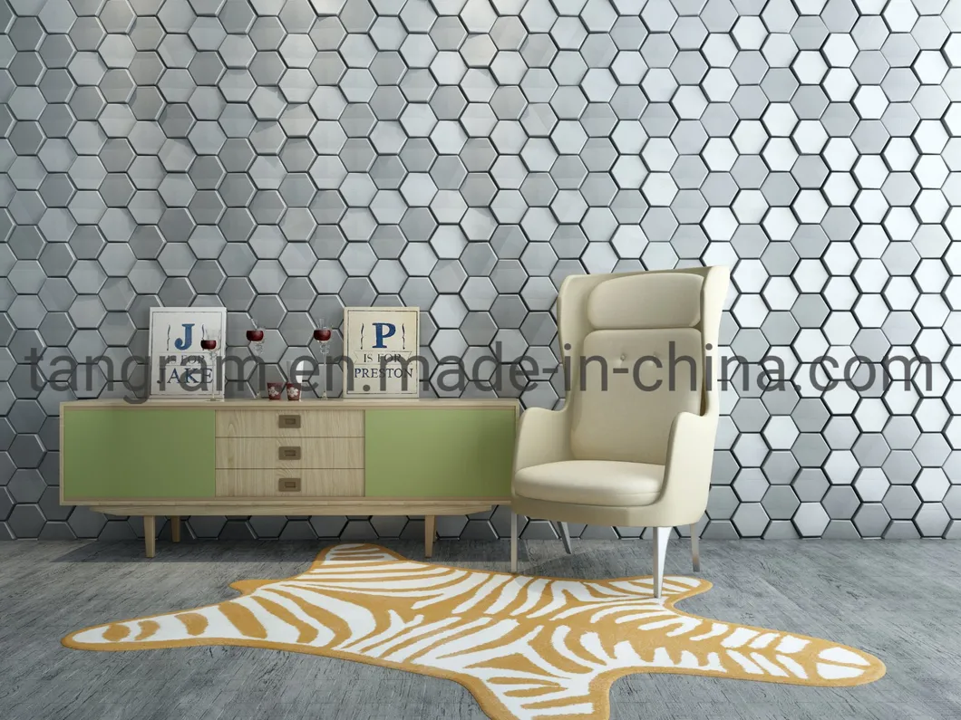 3D Hexagon Mosaic, Modern Pattern Mosaic Tile, Leather Wall Panel