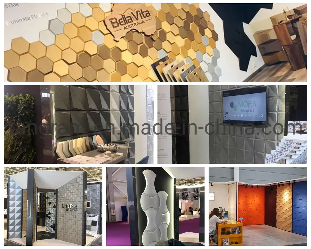 3D Hexagon Mosaic, Modern Pattern Mosaic Tile, Leather Wall Panel