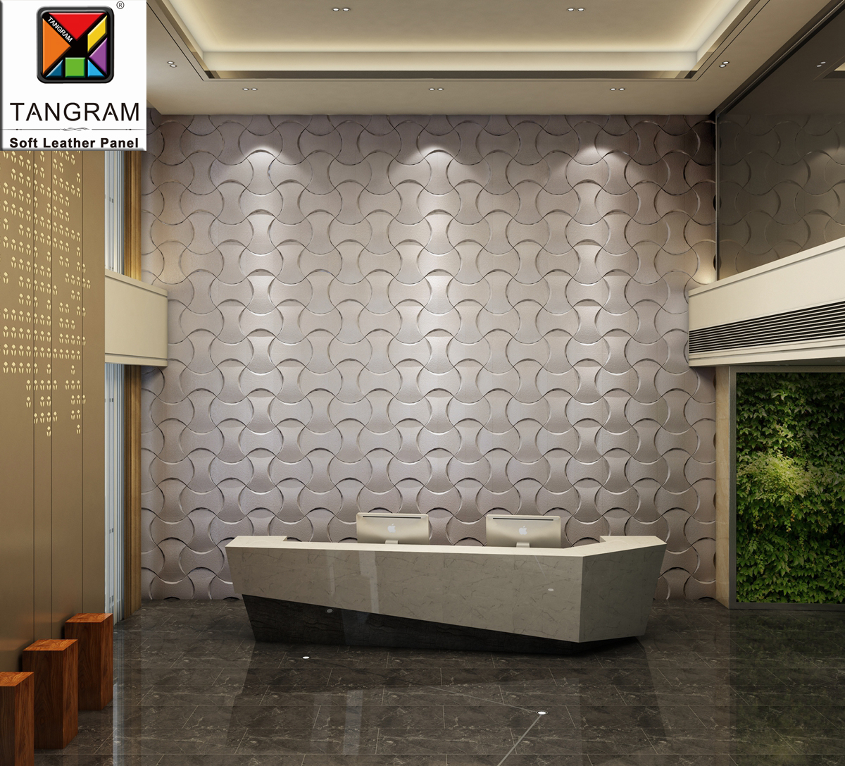 3d leather wall panel--Coco Chanel (2)