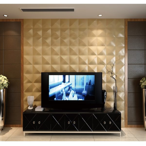 Elegent Grey Indoor Decoration 3D Wall Panel