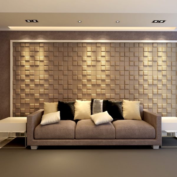 Moisture Proof Green Sound Reflection 3D Wall Panel