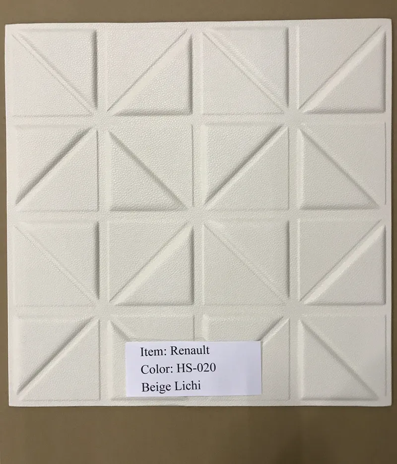 Chinese Made Leather Wall Paper Living Room 3D Wall Panel