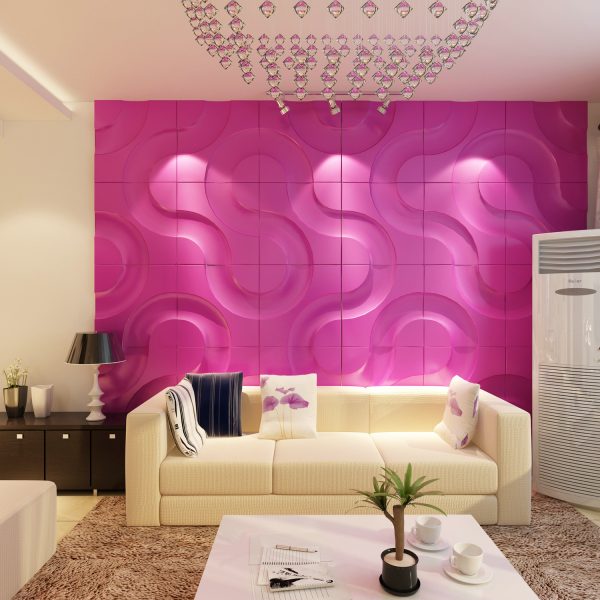 Semi Pu Leather White Indoor Wall Panel