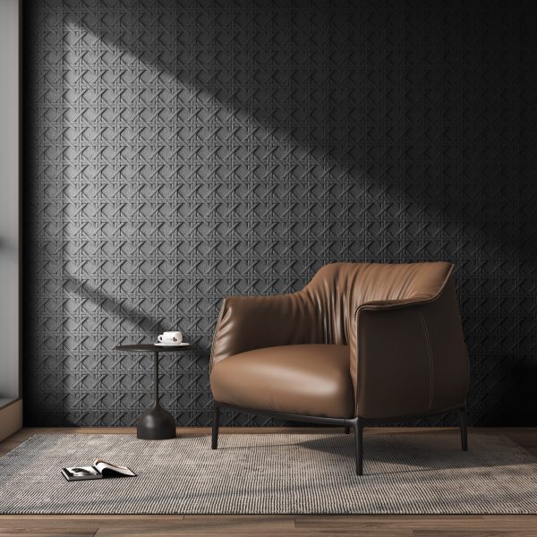 Self adhensive 3D leather wall sheet