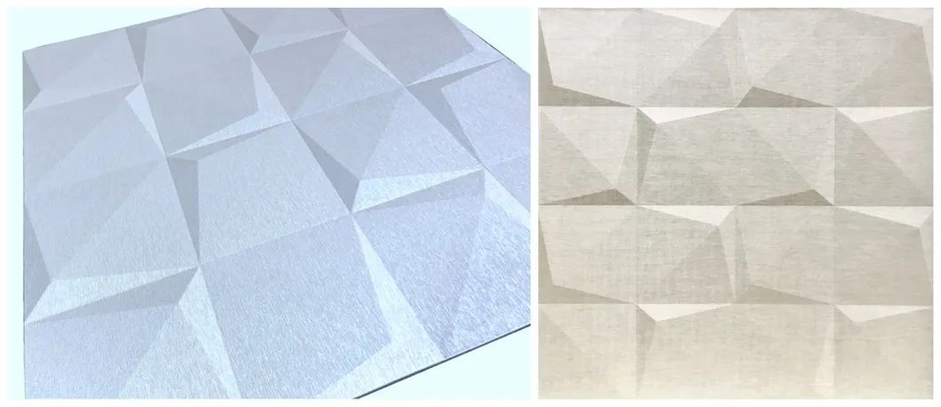Eco Free Faux Leather 3D Wall Panels Wallpaper for Interior Decotation