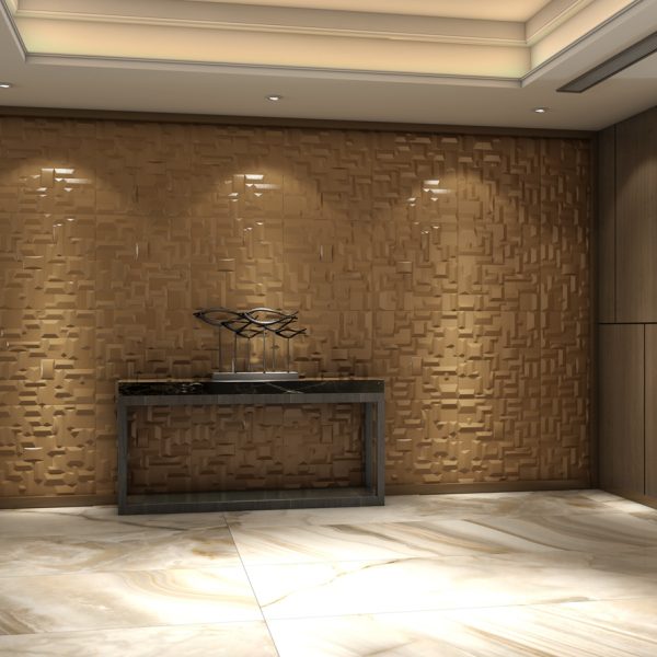 Acoustic Beige Interior 3D Wall Panel