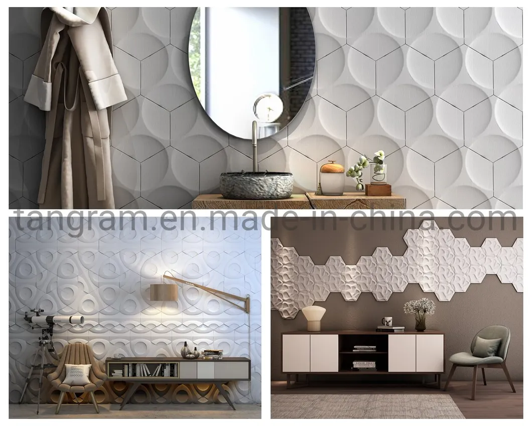 Hexagon Mosaic Tiles, Mosaic Wall Panel, 3D PU Foam Panel