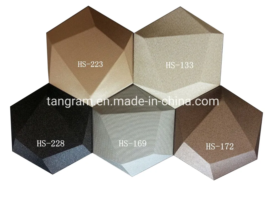 Indoor Wall Decoration Leather Mosaic Tiles 3D PU Wall Paper