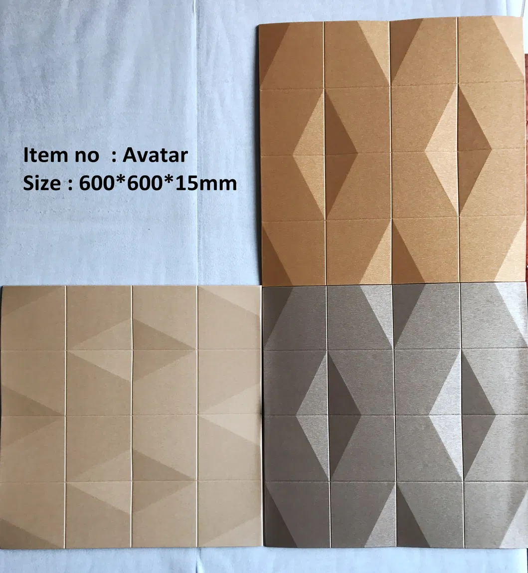 Interior Wall Decorative Material Soundproof Moistureproof 3D Leather Wall Panel
