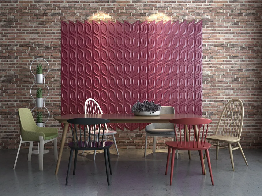 Irregular Wall Tiles, 3D Wall Mosaic, PU Leather Wall Sticker