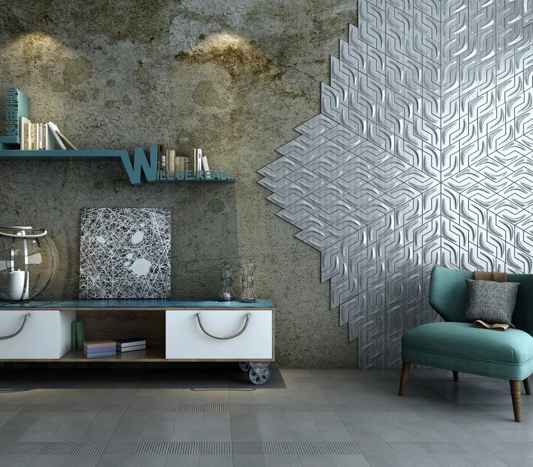 Irregular Wall Tiles, 3D Wall Mosaic, PU Leather Wall Sticker