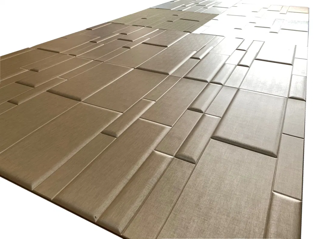 Moisture Proof Soundproof Interior Wall Decoration 3D Wallpaper Leather Panel