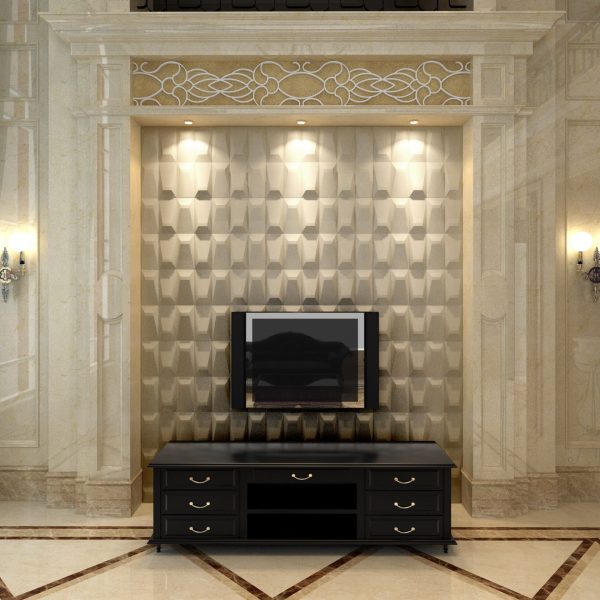 Eco-Friendly Pu Foam Wall Panels Classic 3D Embossed Textured for Modern/Luxurious Interior Decor & Commerce Use