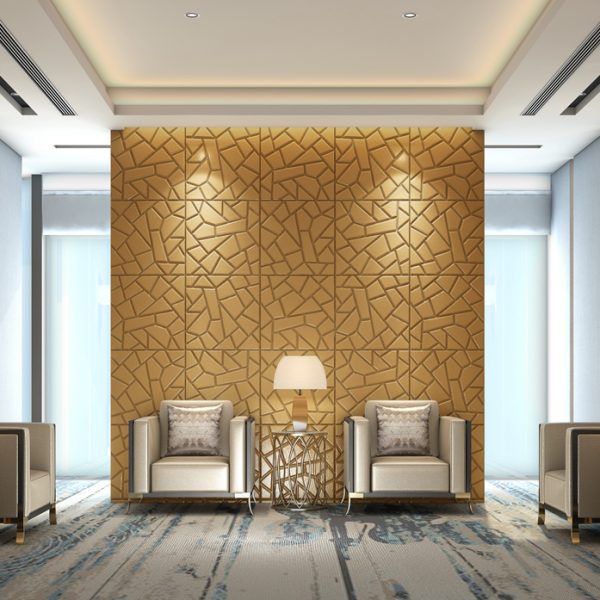 Moisture Proof Senior Grey Bar 3D Wall Panel