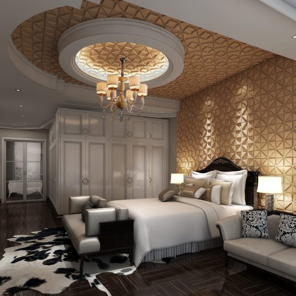 3D White Indoor Wall Panel