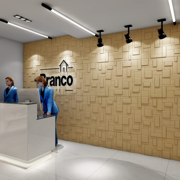 Pu White Indoor 3D Wall Panel