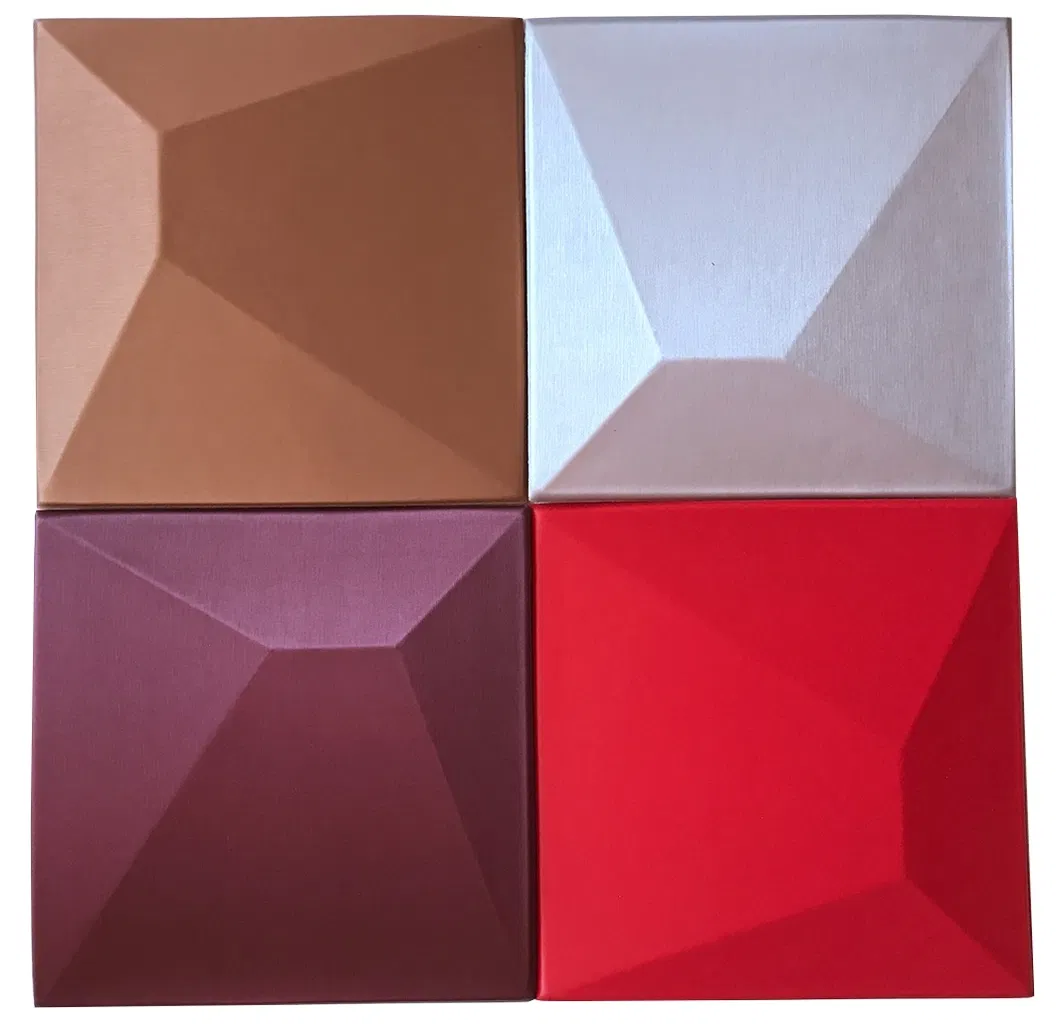 Soundproof Interior Wall Decoration Mosaic Tiles 3D Leather Panel