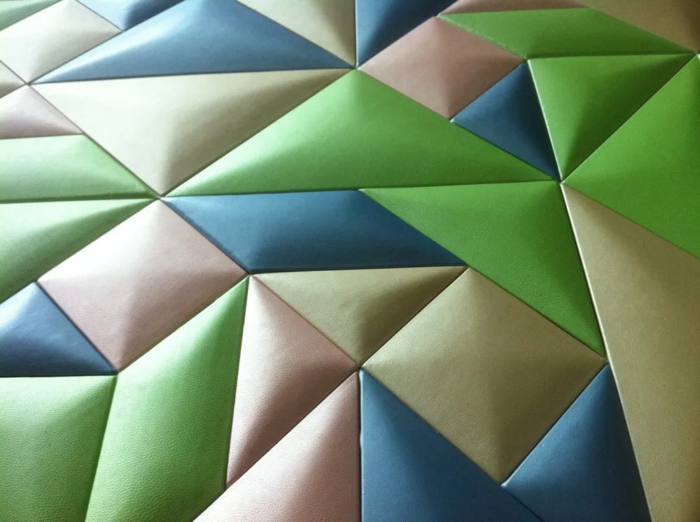 Wall Mosaic Tile Interior Decorative Material 3D Leather Wall Panel