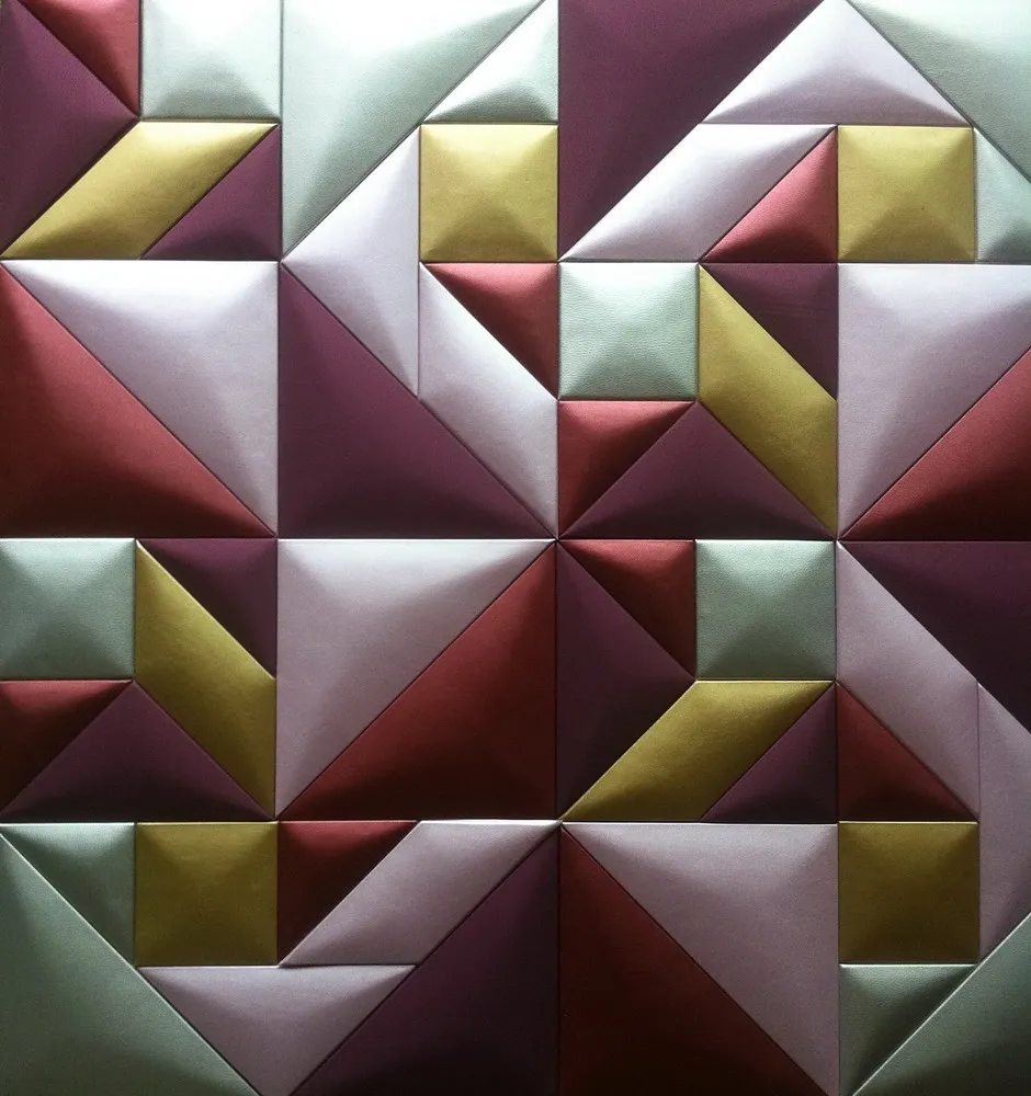 Wall Mosaic Tile Interior Decorative Material 3D Leather Wall Panel