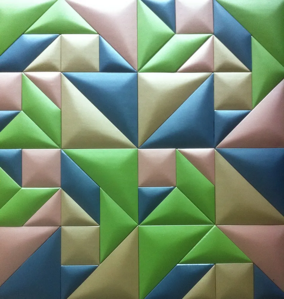 Wall Mosaic Tile Interior Decorative Material 3D Leather Wall Panel