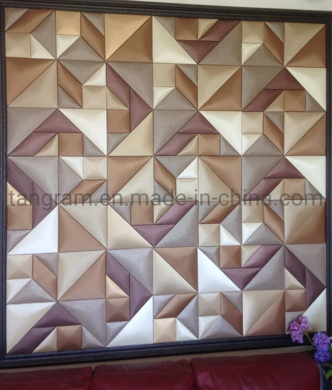 Wall Mosaic Tile Interior Decorative Material 3D Leather Wall Panel