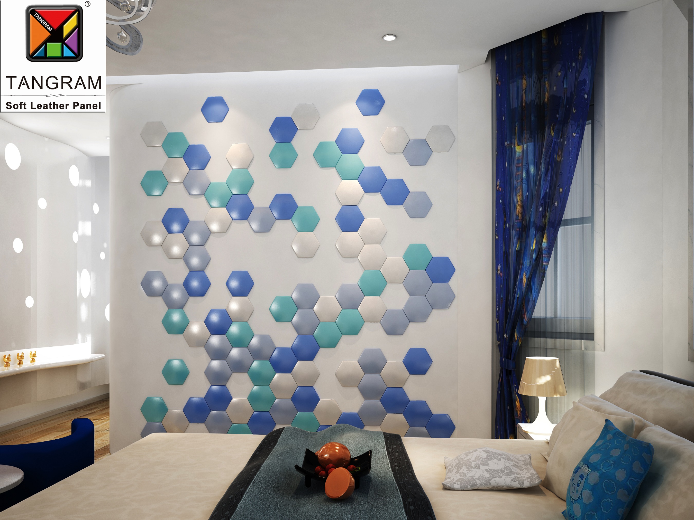 leather mosaic wall tiles-Water Cube (4)