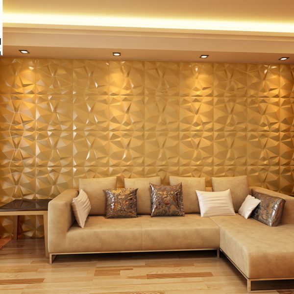 Woven Fabric Blue Leather Wall Panel